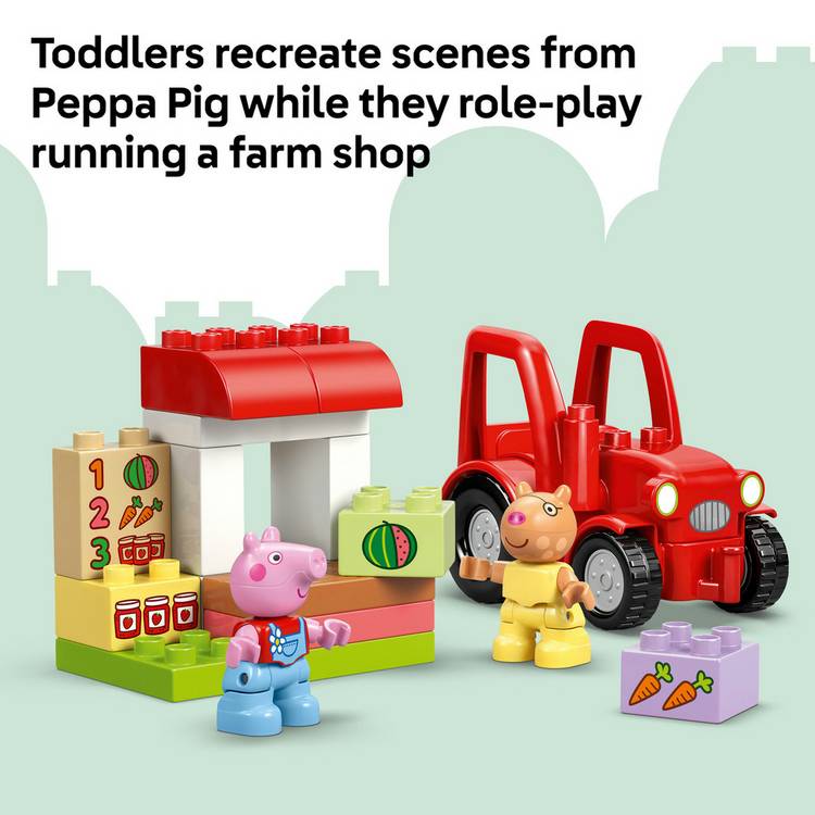 LEGO Duplo Peppa Pig tractor and market set 10468, UK version