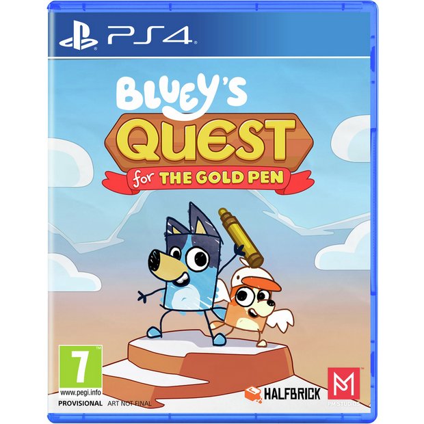 Bluey Quest for the Gold Pen PS4 game, imported from the UK