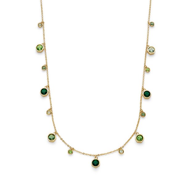 Olivia Burton gold IP mini droplet necklace with crystals - British product