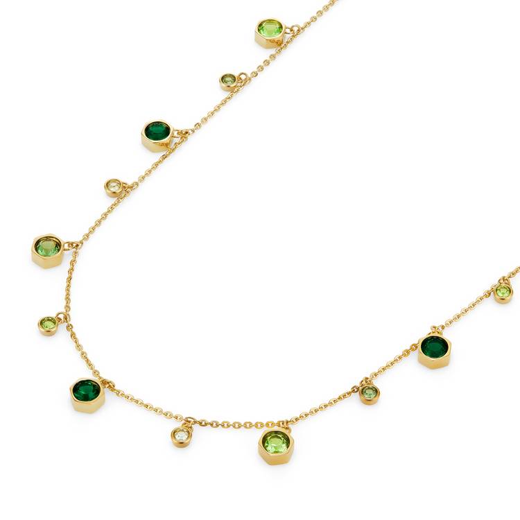 Olivia Burton gold IP mini droplet necklace with crystals - British product