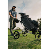 Decathlon 3-wheel golf trolley 360 degree silver, imported from the UK