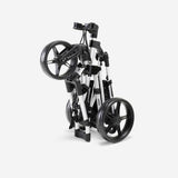Decathlon 3-wheel golf trolley 360 degree silver, imported from the UK