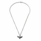 Uncommon Souls silver tone eagle pendant necklace 50cm, UK version