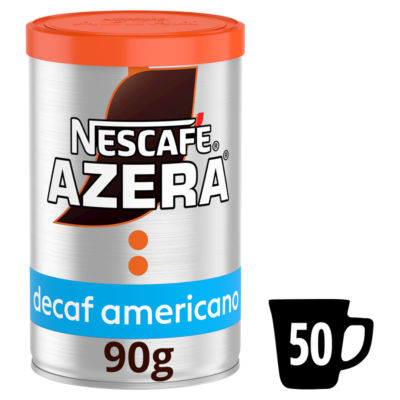 Nescafé Azera Americano Decaf instant coffee 90g, imported from the UK