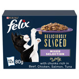 Felix wet cat food mixed selection in jelly 12x80g - British product