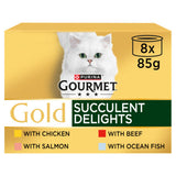 ASDA GOURMET Gold Succulent Delights Wet Cat Food 8x85g- Buy online at McGrocer