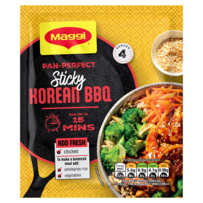 Maggi sticky Korean BBQ seasoning mix 39g, imported from the UK