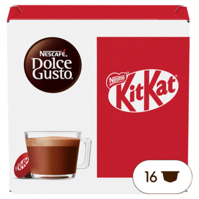 Nescafe KitKat hot chocolate pods 16 count, imported from the UK