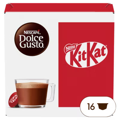 Nescafe KitKat hot chocolate pods 16 count, imported from the UK