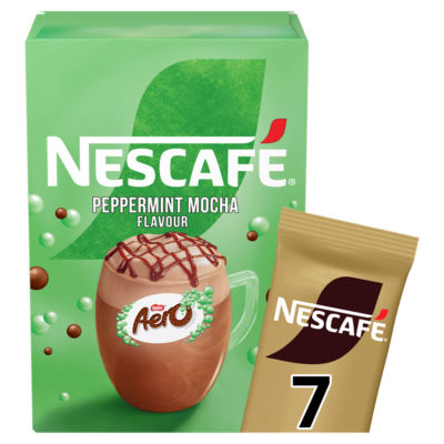 Nescafe Peppermint Aero Mocha sachets 7 x 19g, imported from the UK