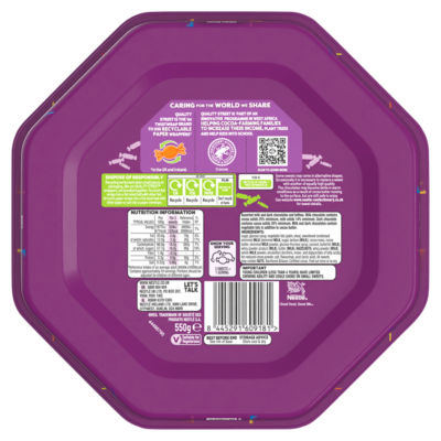 Quality Street chocolate tub 550g - British product