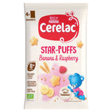 ASDA Cerelac Banana & Raspberry Star-Puffs Baby Finger Food 8+ Months 4 x 7g- Buy online at McGrocer