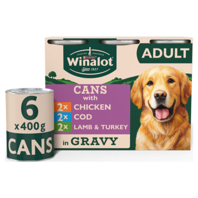 ASDA Winalot Cod in Gravy Wet Dog Food 6 x 400g- Buy online at McGrocer