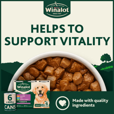 Winalot wet dog food cod in gravy 6x400g - British product