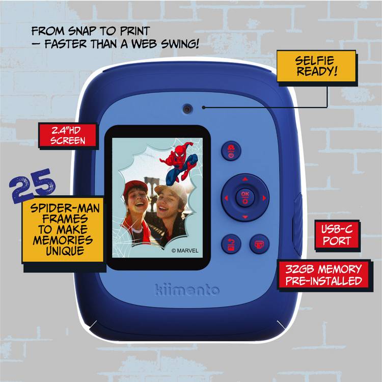 Kiimento Spider-Man instant print camera, UK version