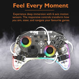 Deltaco clear RGB wireless controller for Switch 2, imported from the UK