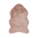 Think Rugs single pelt faux fur rug dusty rose 58x90cm, UK version