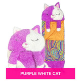 Happy Nappers Purple Cat sleeping bag plush toy large (British brand)