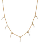 Harrods Jacquie Aiche Yellow Gold and Diamond Shaker Necklace- Buy online at McGrocer
