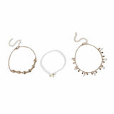 Freedom gold tone shell, bead, starfish bracelet set, UK version