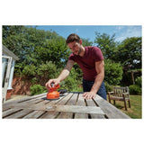 Black+Decker 230W corded orbital sander, imported from the UK