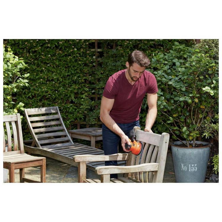 Black+Decker 230W corded orbital sander, imported from the UK