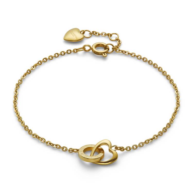 Olivia Burton gold heart interlink bracelet, UK version