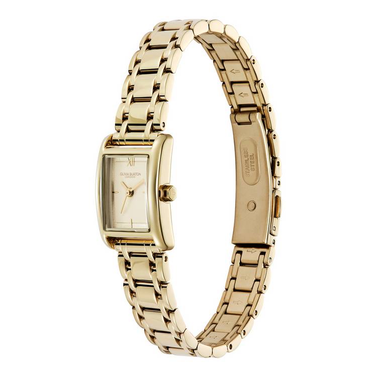 Olivia Burton stainless steel gold coloured bracelet watch (British brand)