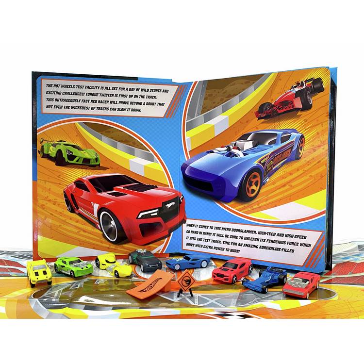 Mattel Hot Wheels Busy Book with figurines and playmat, imported from the UK