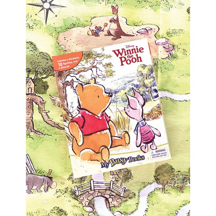 Disney Winnie the Pooh busy book with 10 figurines and playmat, imported from the UK