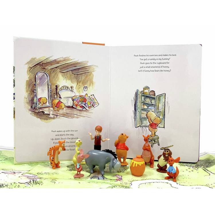 Disney Winnie the Pooh busy book with 10 figurines and playmat, imported from the UK