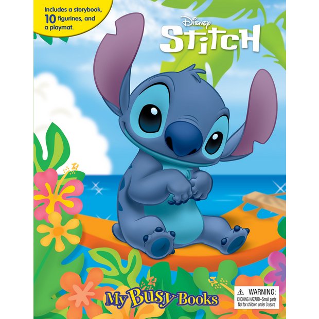 Disney Stitch busy book with 10 figurines and playmat (British brand)