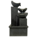 Streetwize cascading slate solar water feature H72cm W38cm D38cm, UK version