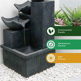 Streetwize cascading slate solar water feature H72cm W38cm D38cm, UK version