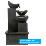 Streetwize cascading slate solar water feature H72cm W38cm D38cm, UK version