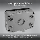 BG 2 gang smart outdoor switched socket grey, imported from the UK