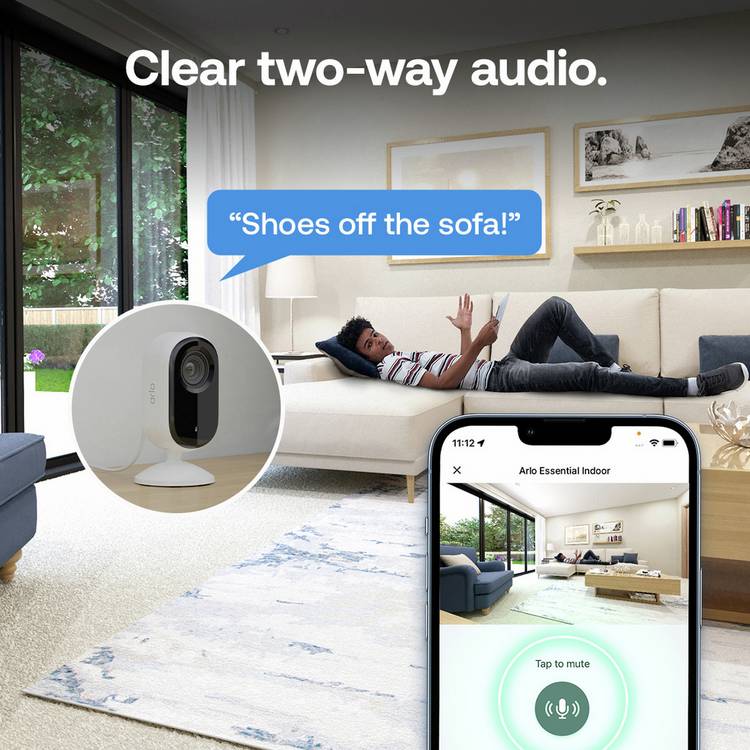 Arlo Essential 3 2K indoor security camera, UK version