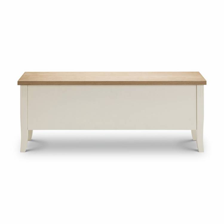 Julian Bowen Davenport shoe storage bench white oak finish (British brand)