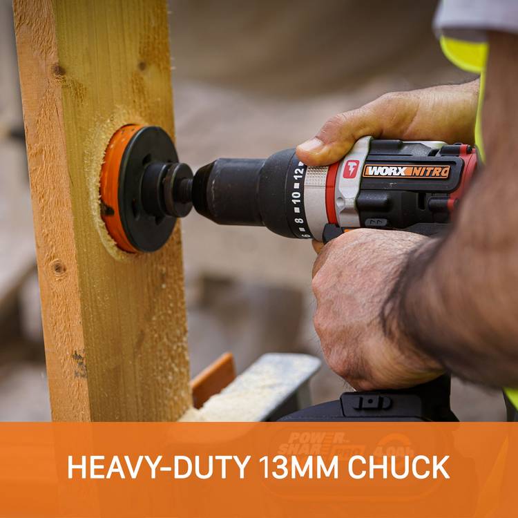 Worx WX354.9 cordless hammer drill 20V, UK version