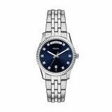 Argos Fossil Ladies Scarlette Blue Dial Stainless Steel Watch- Buy online at McGrocer