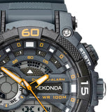 Sekonda men's grey digital watch with plastic strap, UK version