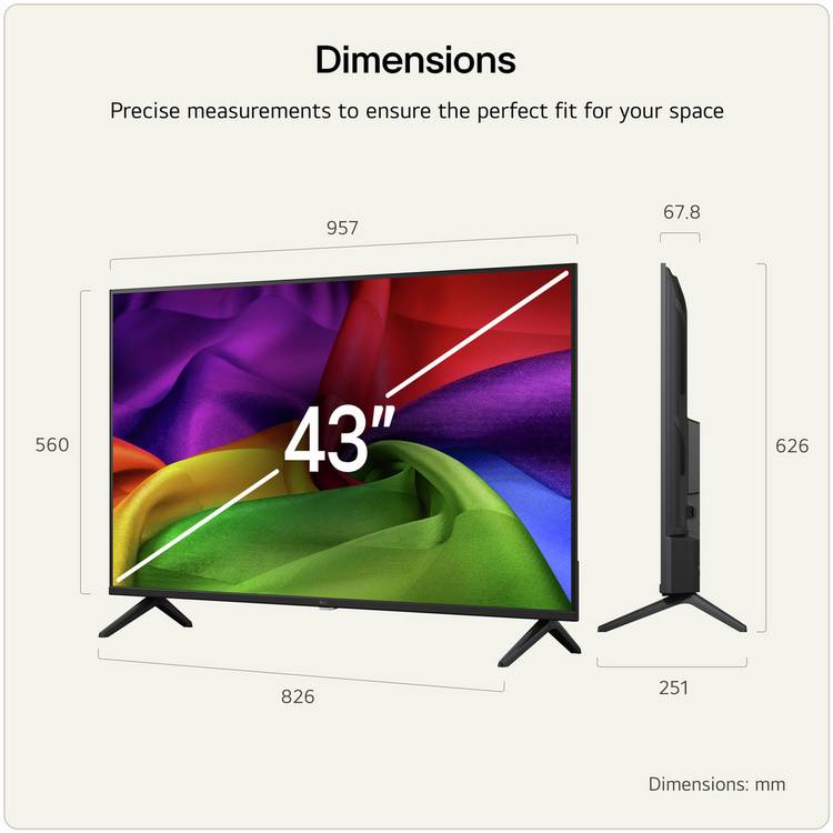 LG 43 inch Smart 4K UHD TV (British brand)