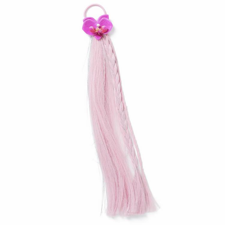 Flitzy pink flower hair extension clip - British product
