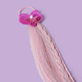 Flitzy pink flower hair extension clip - British product