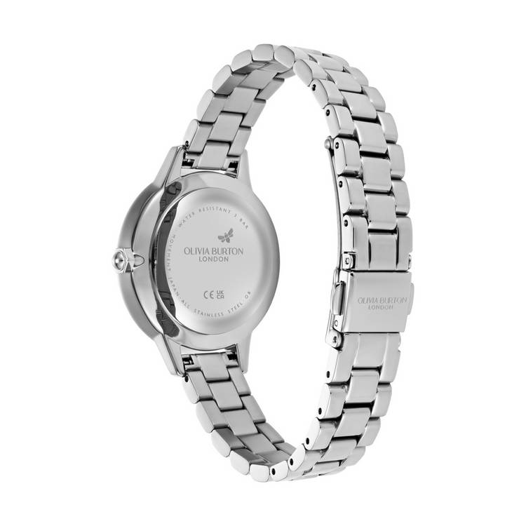 Olivia Burton pastel dial bracelet watch stainless steel crystal bezel (British brand)