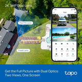 Tapo TC47 outdoor dual lens security camera - British product