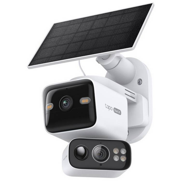 Tapo TC93D solar dual-lens security camera kit, imported from the UK