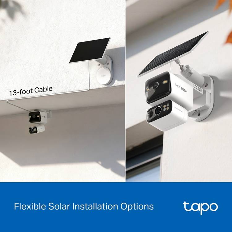 Tapo TC93D solar dual-lens security camera kit, imported from the UK