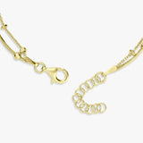 Revere 9ct gold plated double chain anklet 25.5cm - British product