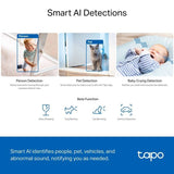 Tapo TC74 3K pan/tilt AI security camera (British brand)